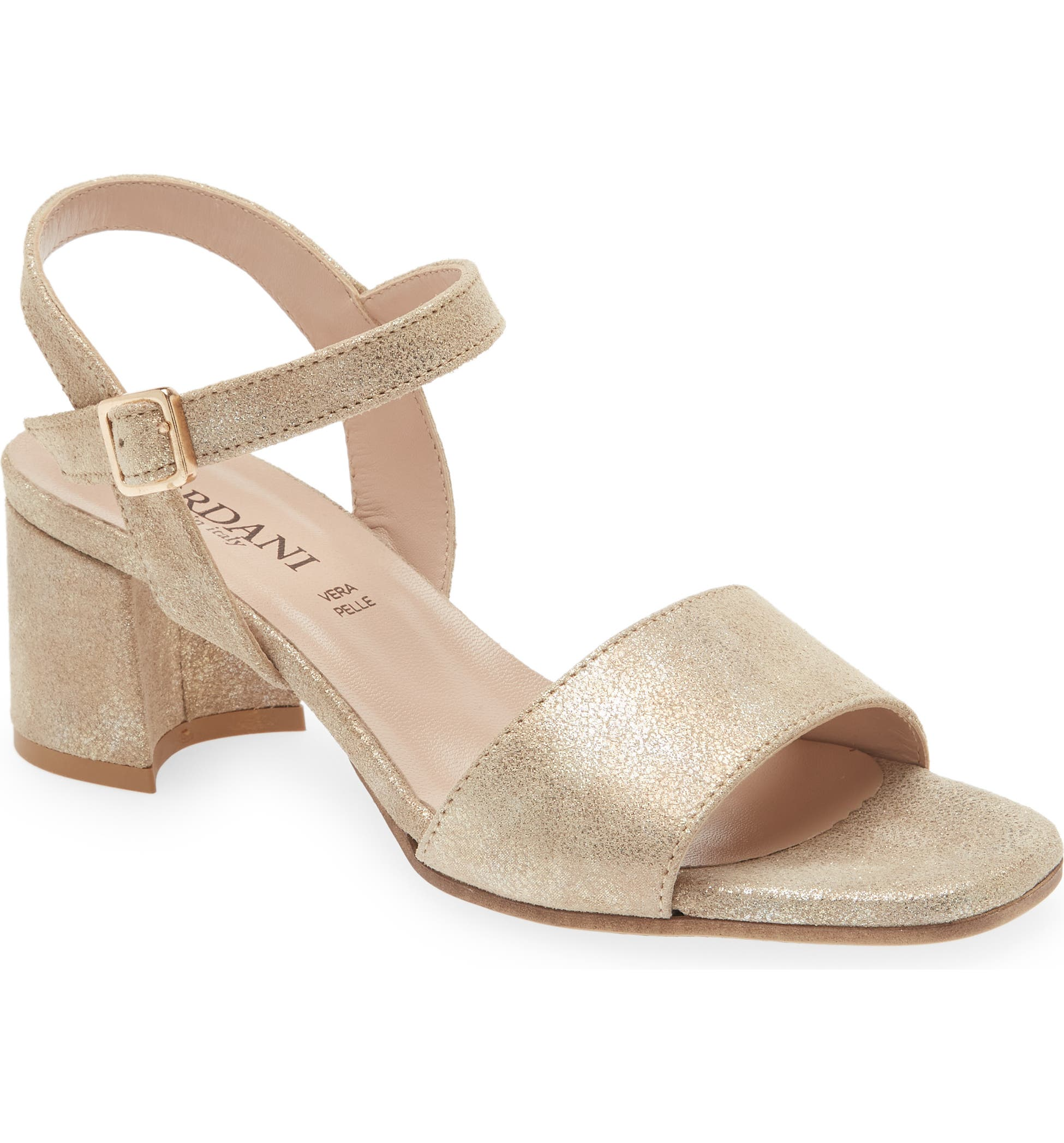 best gold strappy sandals with a block heel 