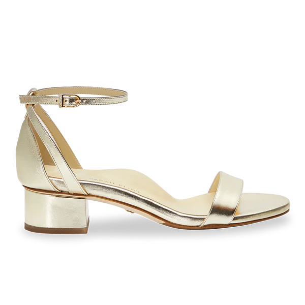 best gold strappy sandals with a block heel