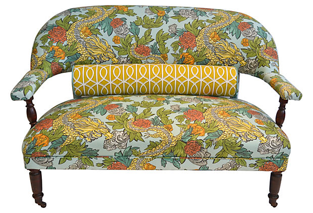 Dwell Studio Dragon-Print Settee