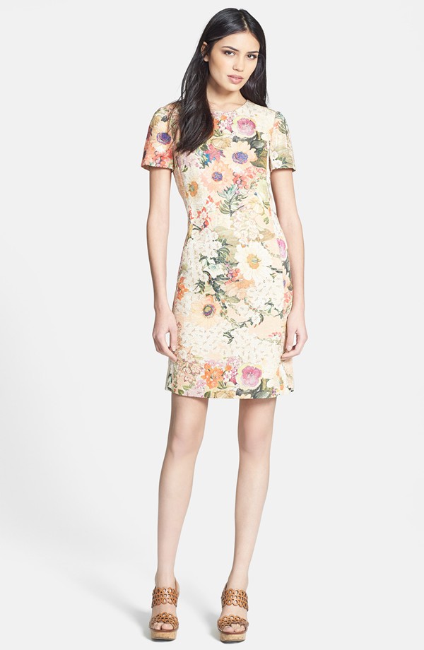 Season Favorite: Tory Burch 'Kayle' Print Woven Sheath Dress - V-Style