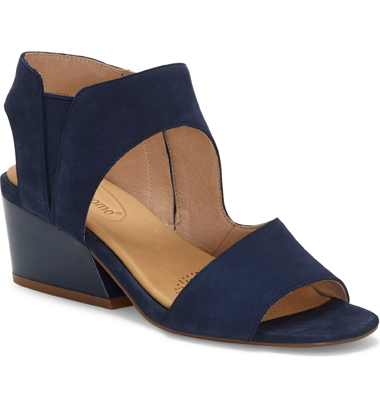 Navy blue wedges shoes on sale womens