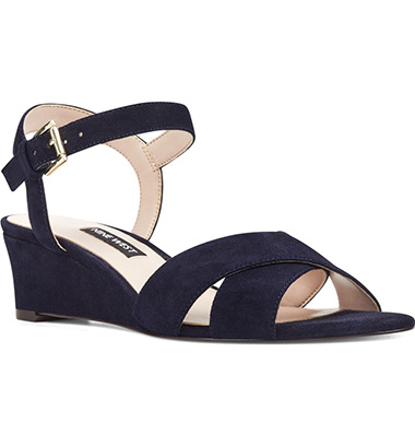 navy blue sandal wedges