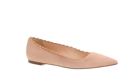 nude pointy toe flats