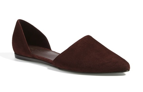 suede pointy toe flats