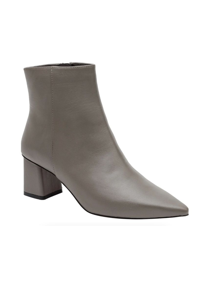 Grey pointed outlet ankle boots