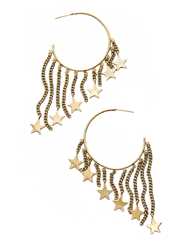 anthropology star shoulder duster earrings