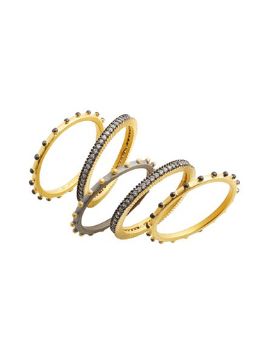 freida rothman mixed metal stacking rings