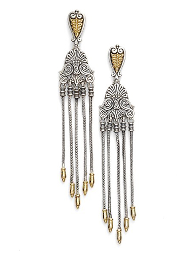 konstantino mixed metal drop earrings