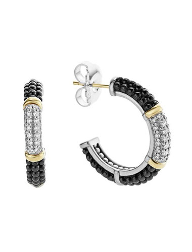 lagos mixed metal hoop earrings