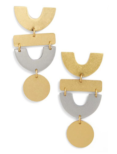 madewell mixed metal statement earrings