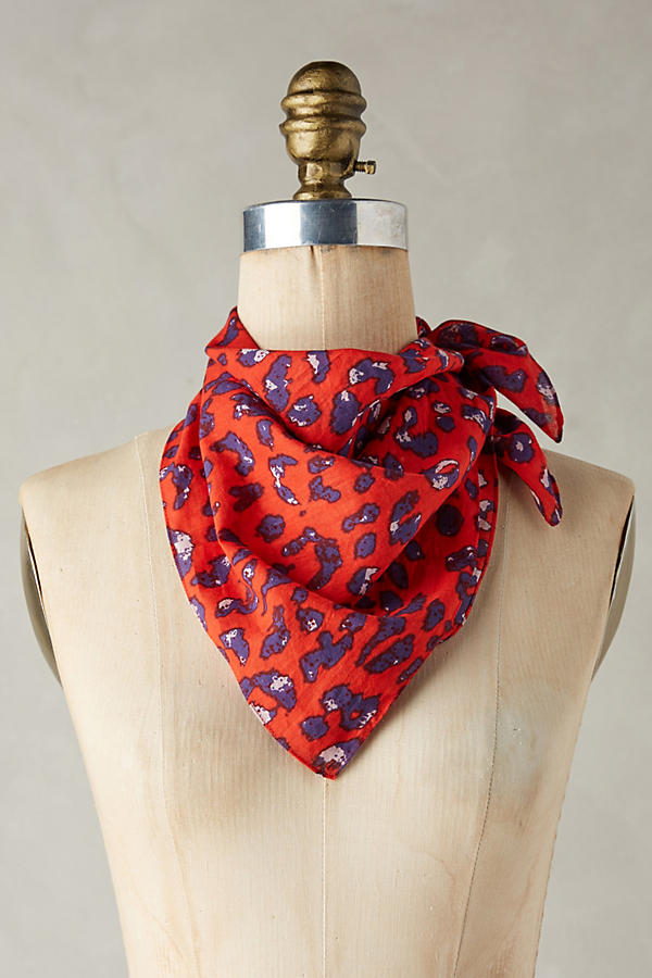 Anthropologie red and purple bandana