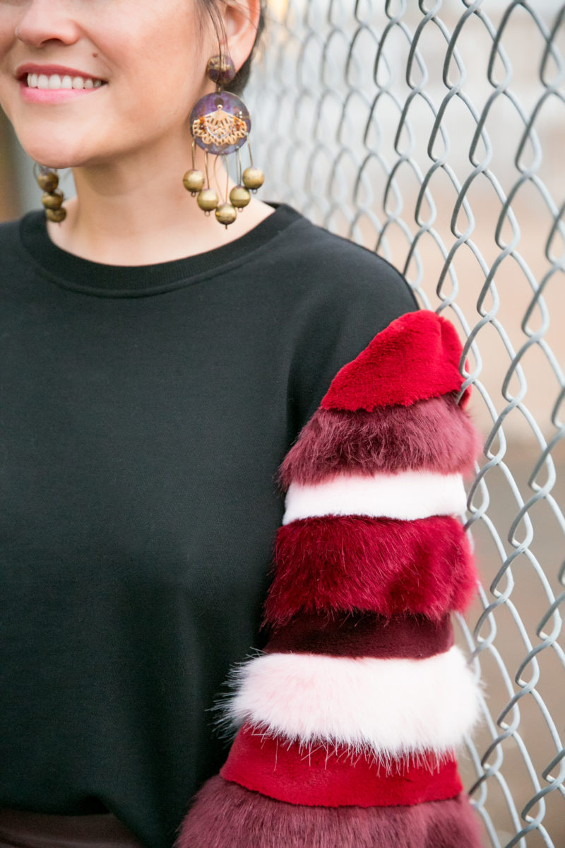 how to wear faux fur