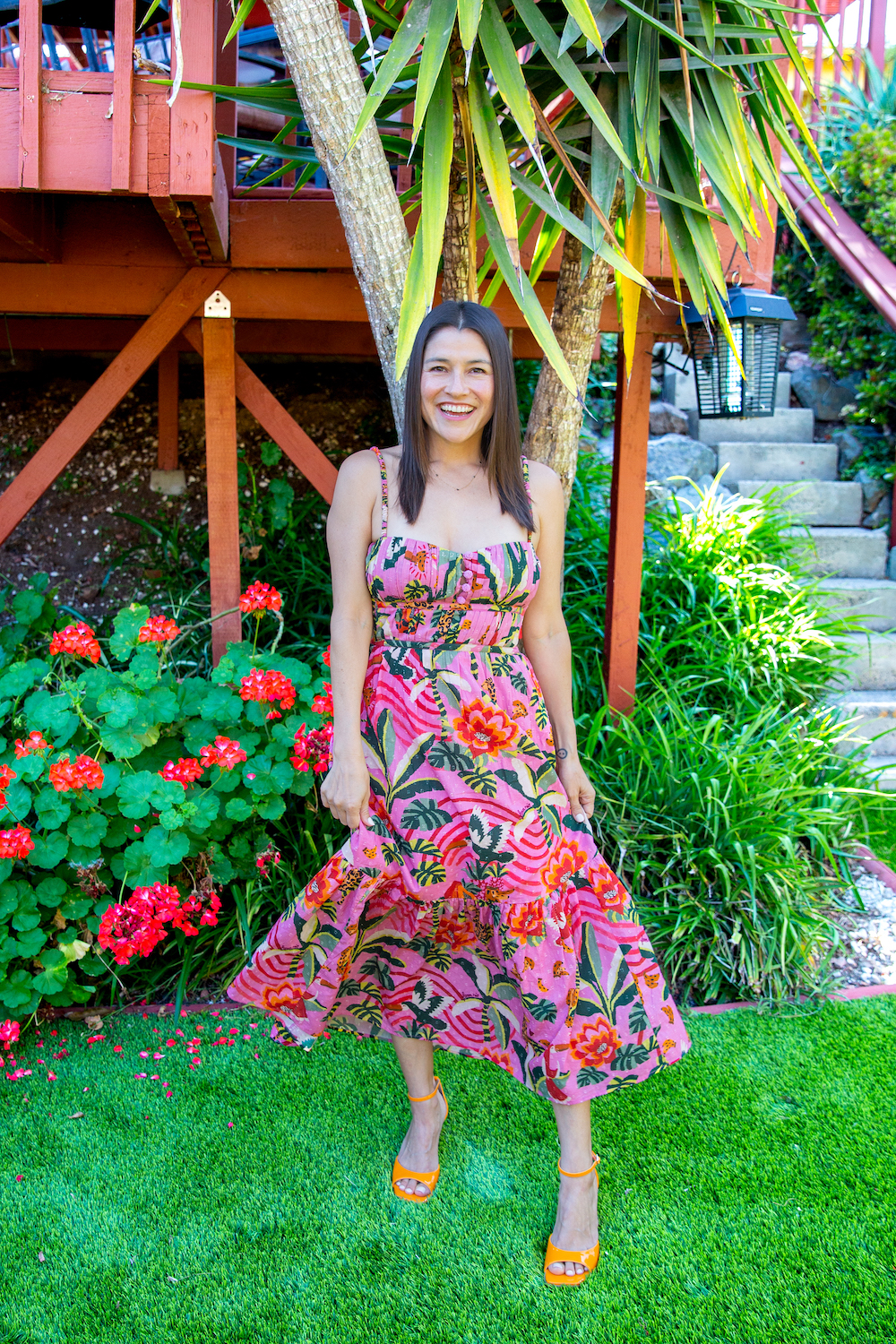 floral maxi dress for summer