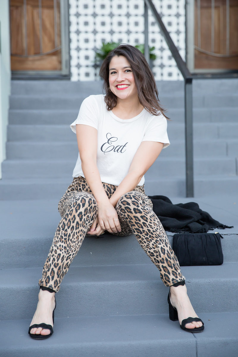 What to wear with leopard pants