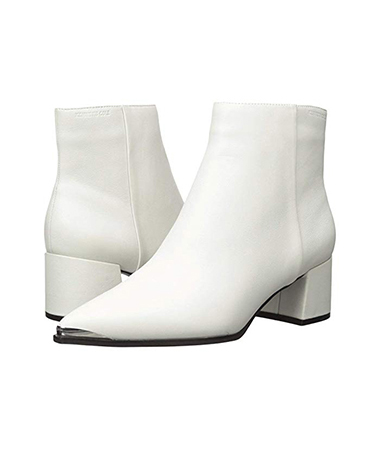 white booties black heel