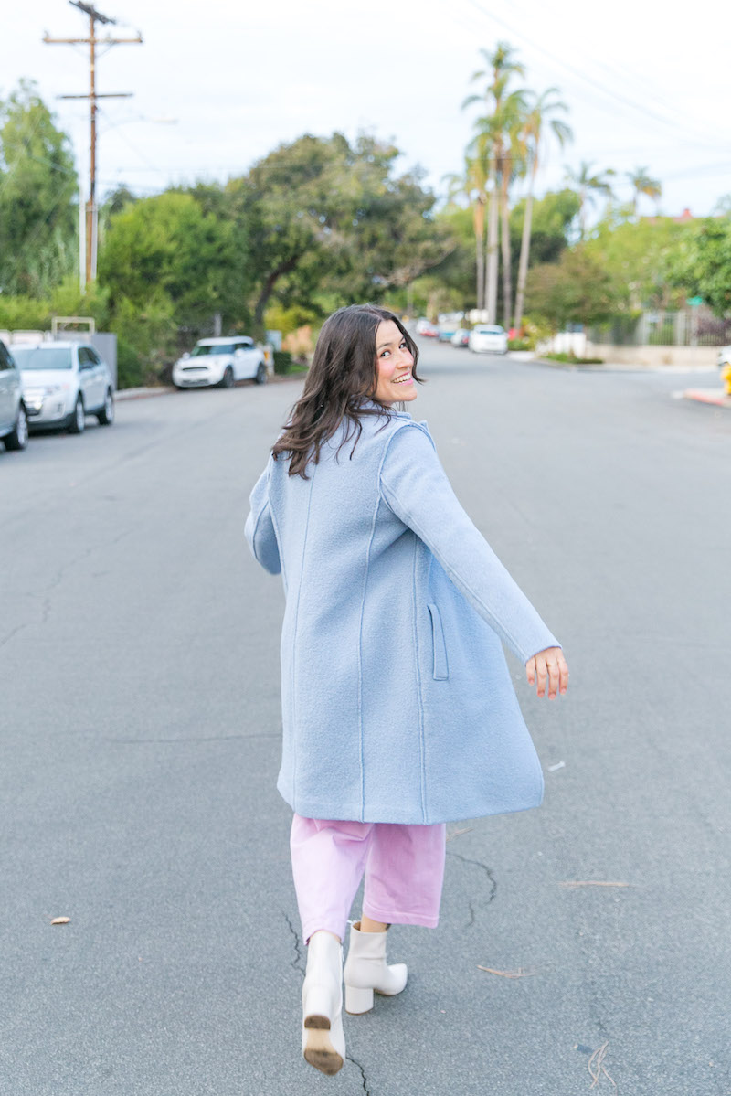 How to wear pastels in fall and winter - Christinabtv  Louis vuitton shoes  heels, Fashion, White ripped jeans