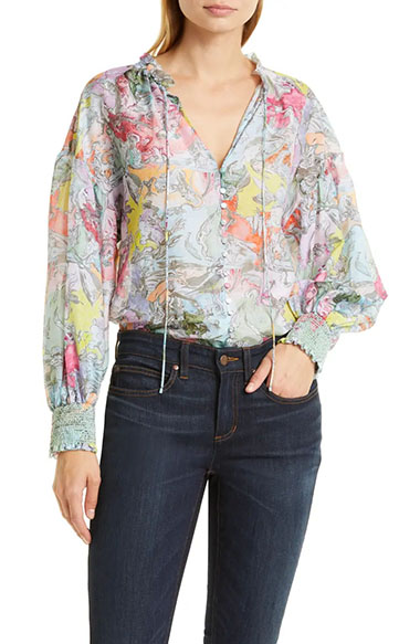 colorful work blouses