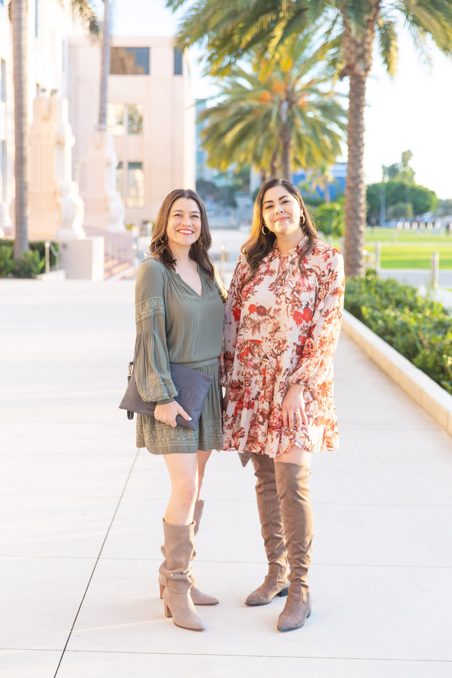 taupe booties outfit