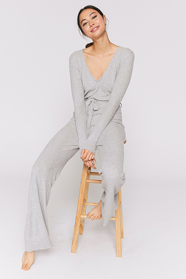 grey loungewear jumpsuit