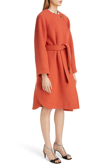chloe iconic wool blend coat