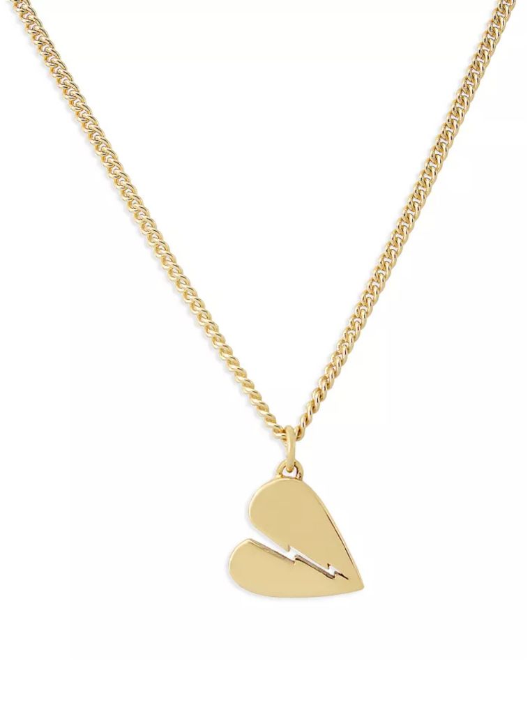 gold heart shaped necklace