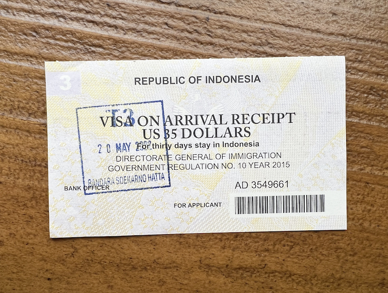 how to get a travel visa for Bali