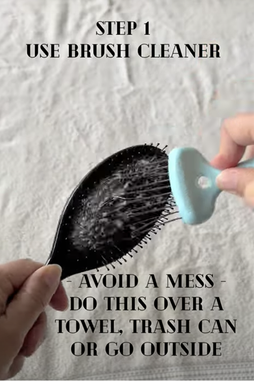 how to get lint out of your hair brush
