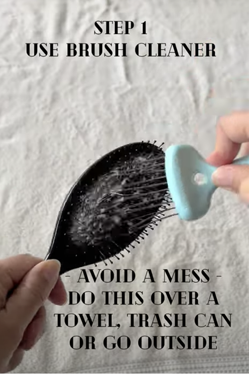 How to get hair on sale out of a brush