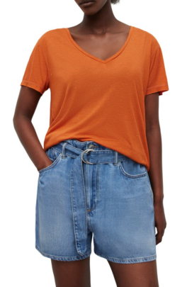 Shimmer V-neck Tee