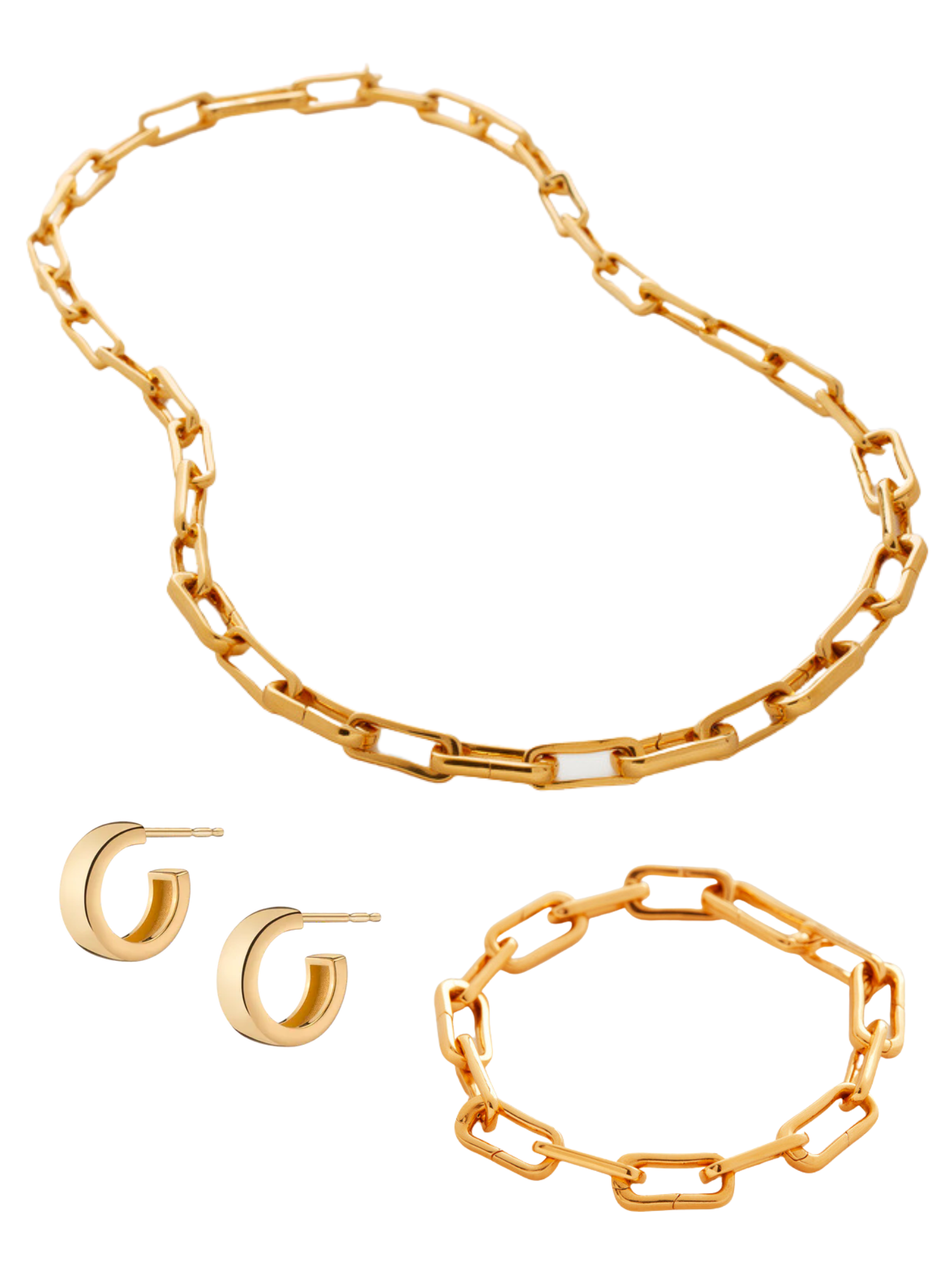 14k yellow gold fancy chain link necklaces