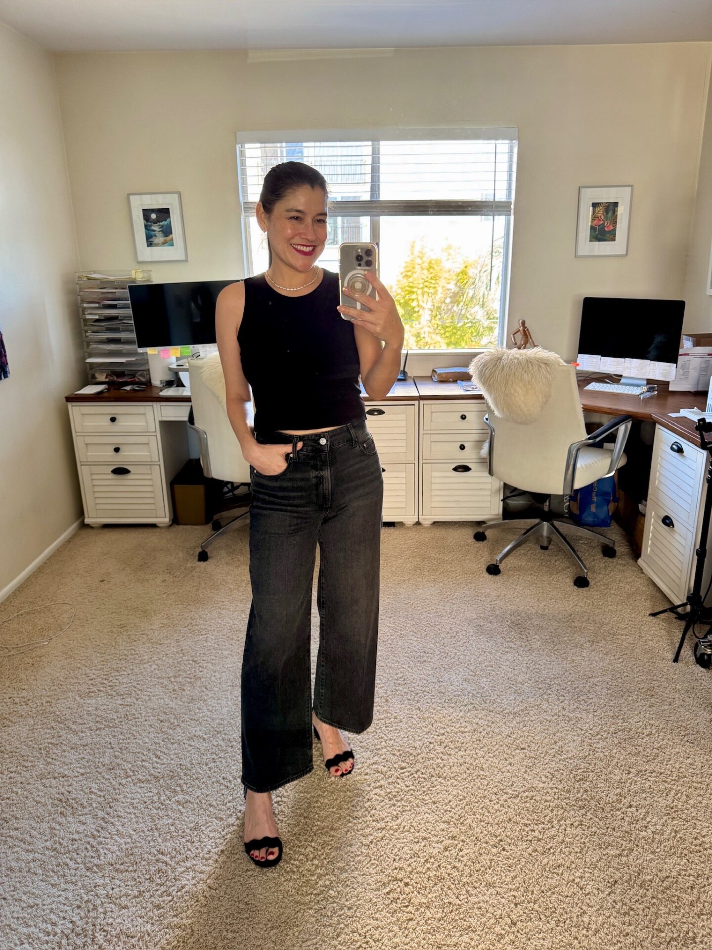 black tank outfit