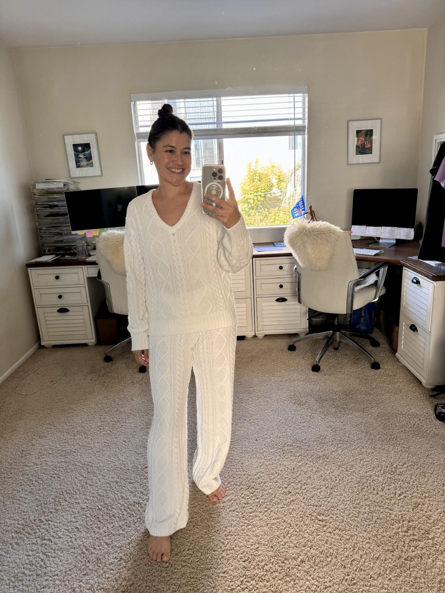 cozy knit pajama set