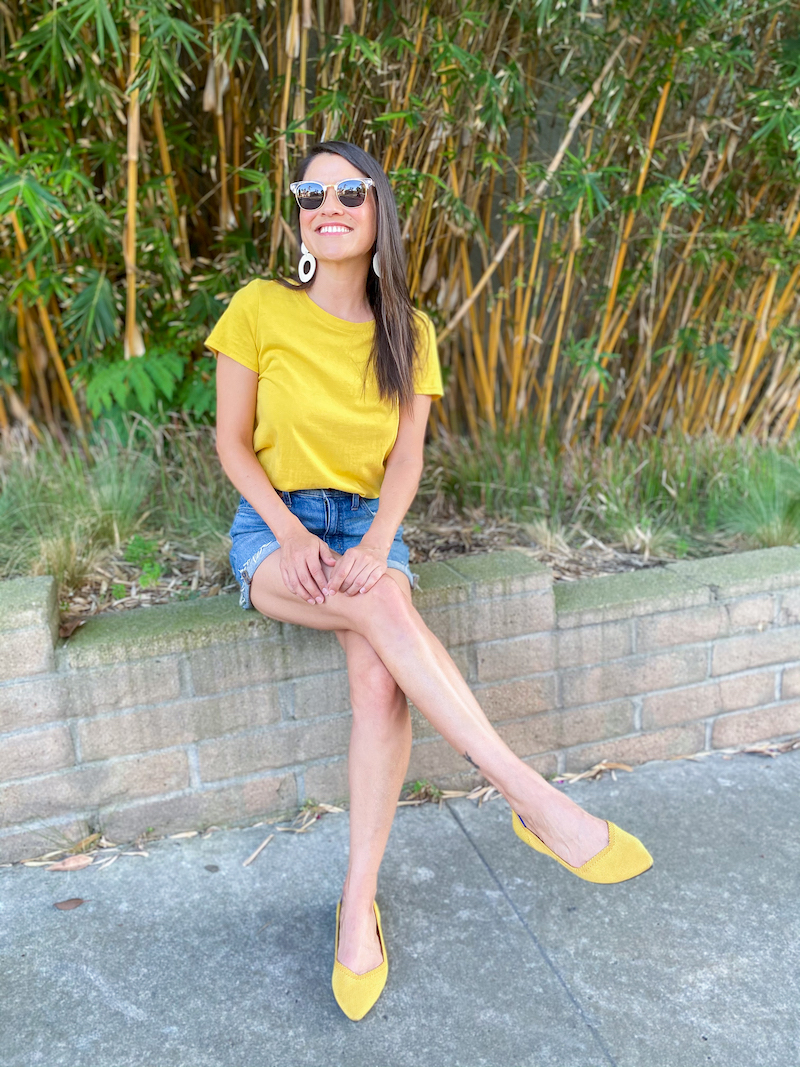 what to wear with yellow shoes