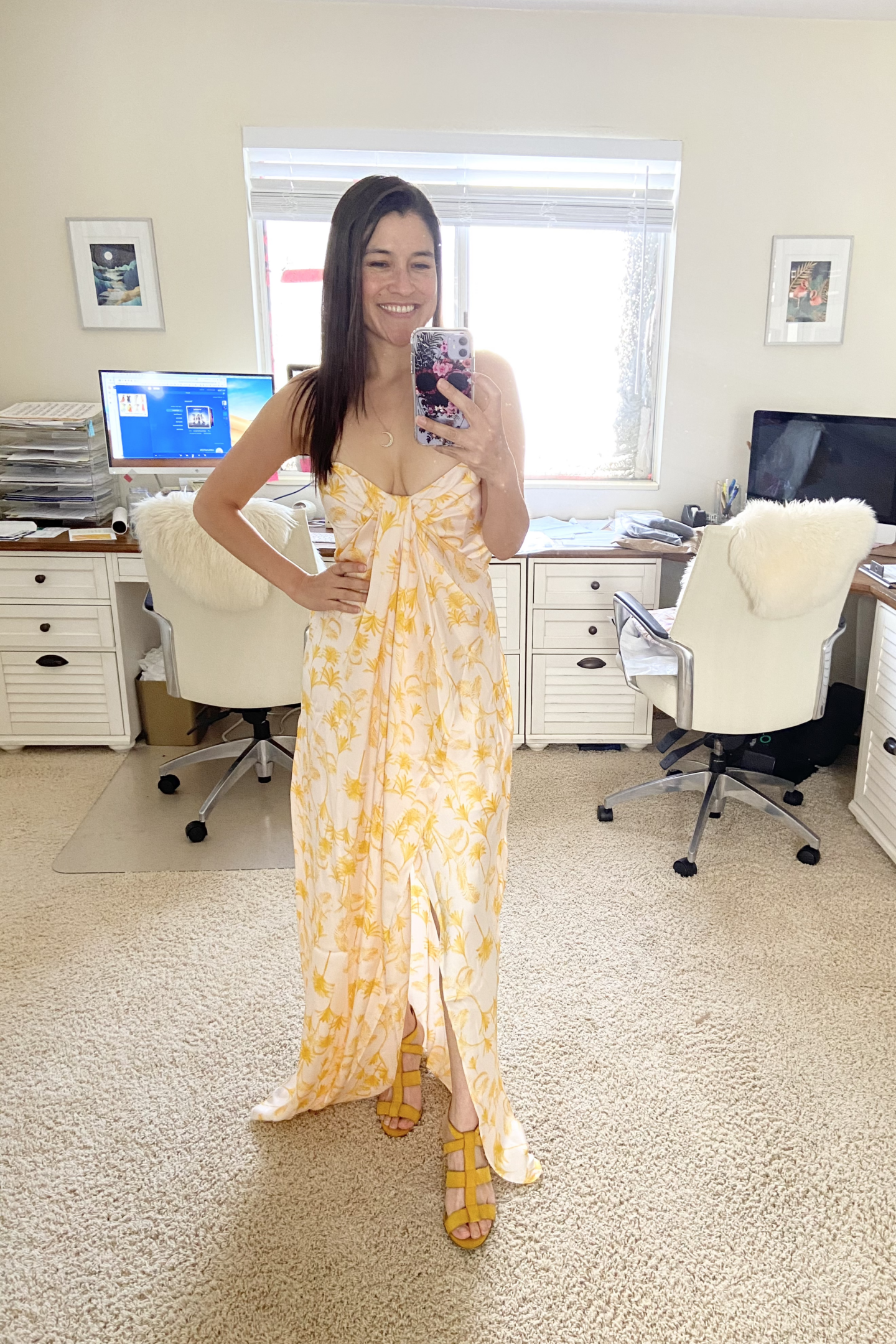 yellow shoe outfit