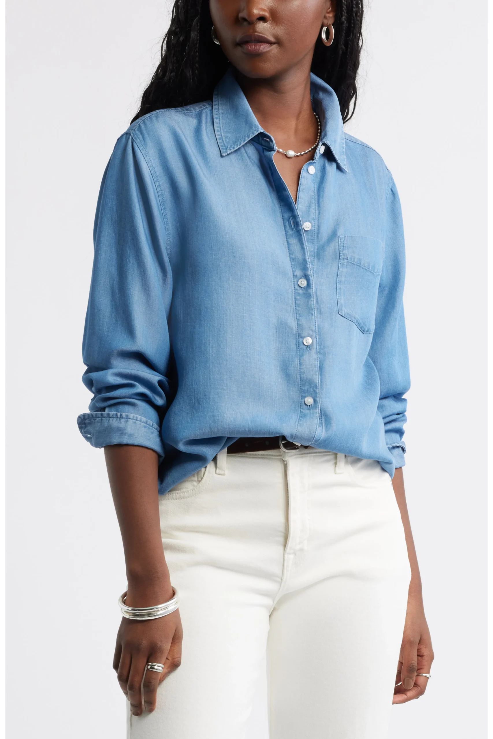 chambray button up nordstrom sale