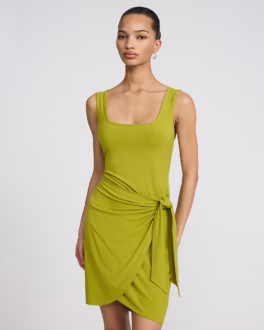 Chartreuse Express Short Summer Dress