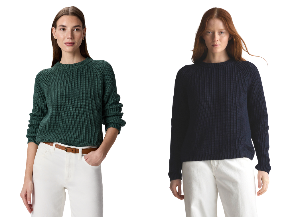 green non-itchy fisherman sweater